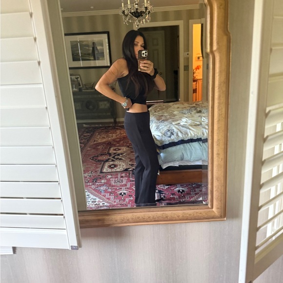 VERSACE Black Pants one left pocket with right side gold versace hardware - Picture 4 of 9